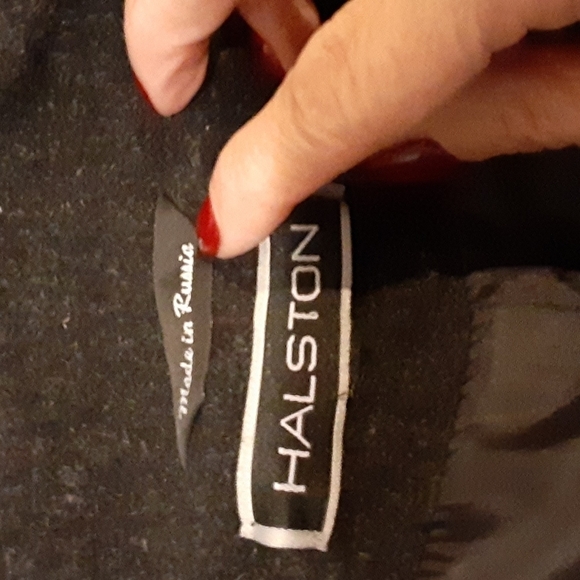 Vintage Halston Fully Lined Wool Long Coat Sz 12 made in Russia - Picture 6 of 11